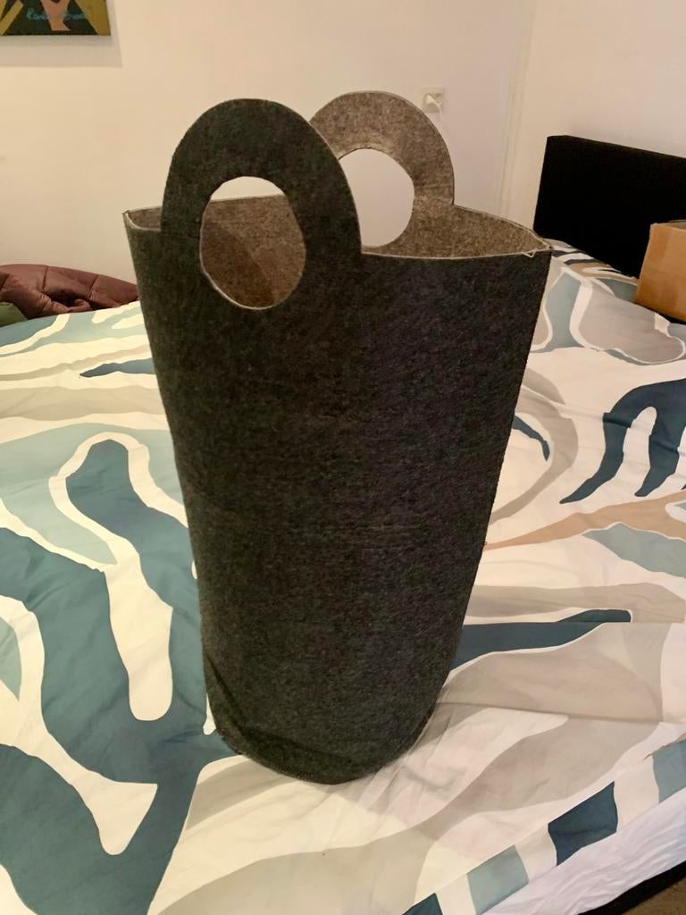 Opbergmand Vilt (Houtmand/Wasmand) - Scandinavisch Design, Ophalen of Verzenden, Zo goed als nieuw