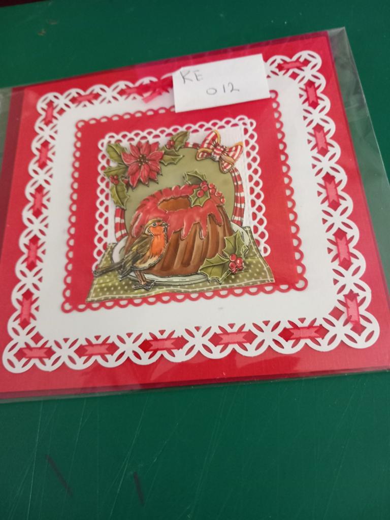 2 Zelfgemaakte kaarten met stansjes met lint en 3d plaatje, Hobby en Vrije tijd, Kaarten | Zelf maken, Ophalen of Verzenden, Zo goed als nieuw