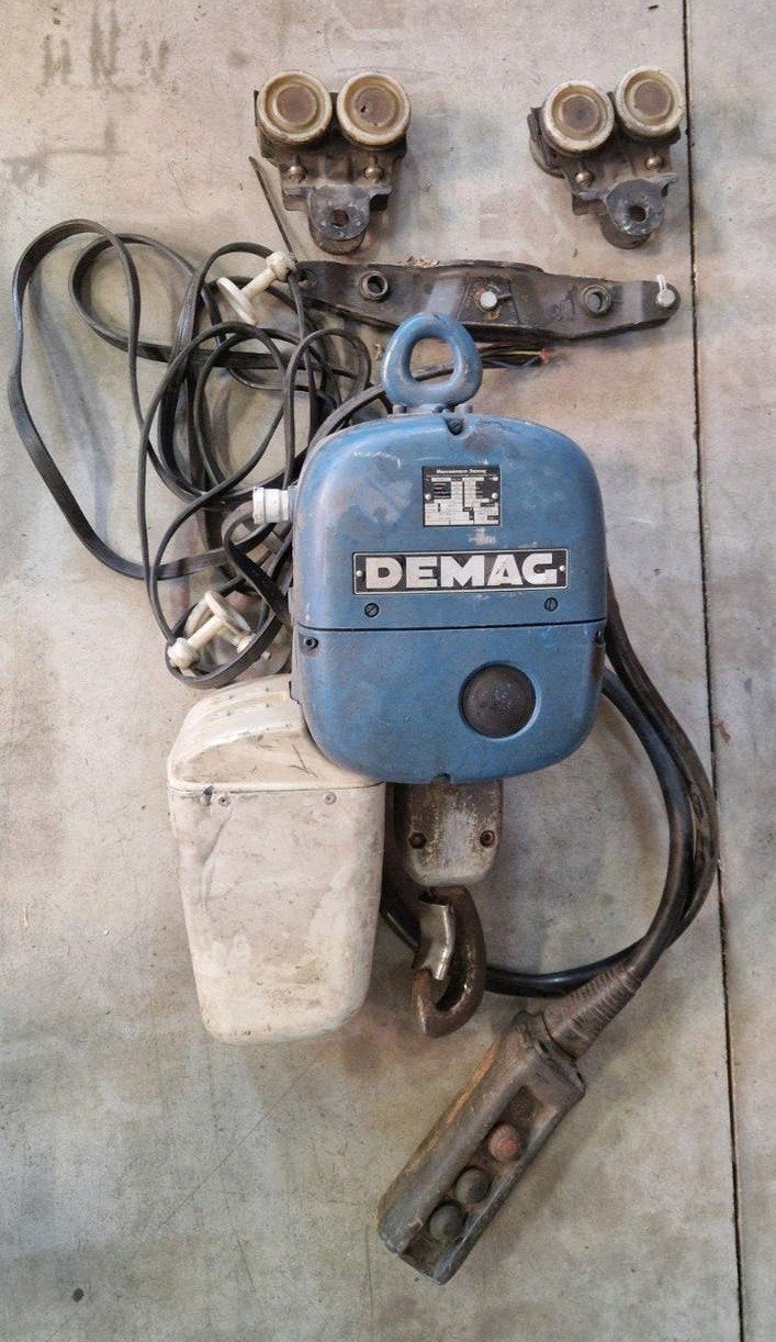 Demag PK5N-F takel 500/1000kg met loopkat voor C-profiel, Ophalen of Verzenden, Gebruikt, Elektrisch