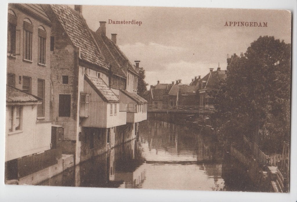 193 Damsterdiep Appingedam Uitg W vd Ploeg B87, Verzenden, 1920 tot 1940, Ongelopen, Groningen