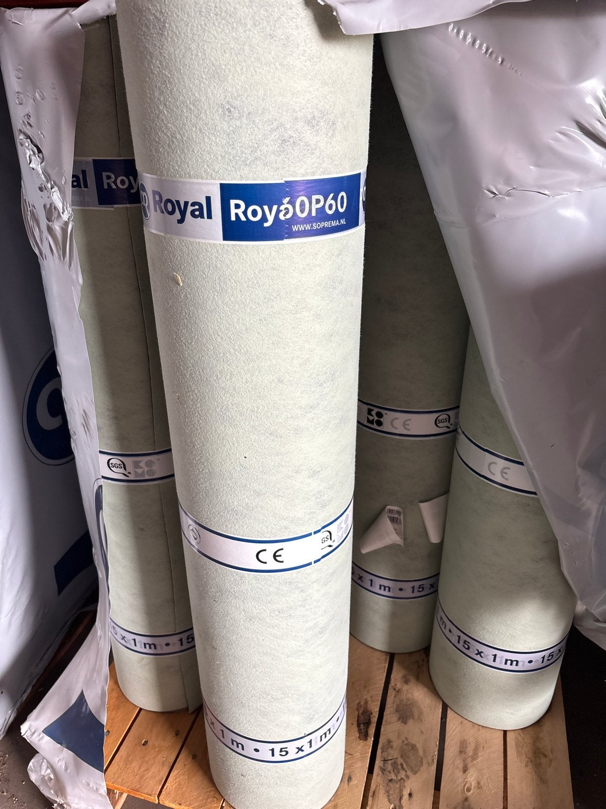 Nieuwe Royal Soprema APP 460P60 Dakleer Rollen, Ophalen, Overige materialen, Zo goed als nieuw, 15 m² of meer