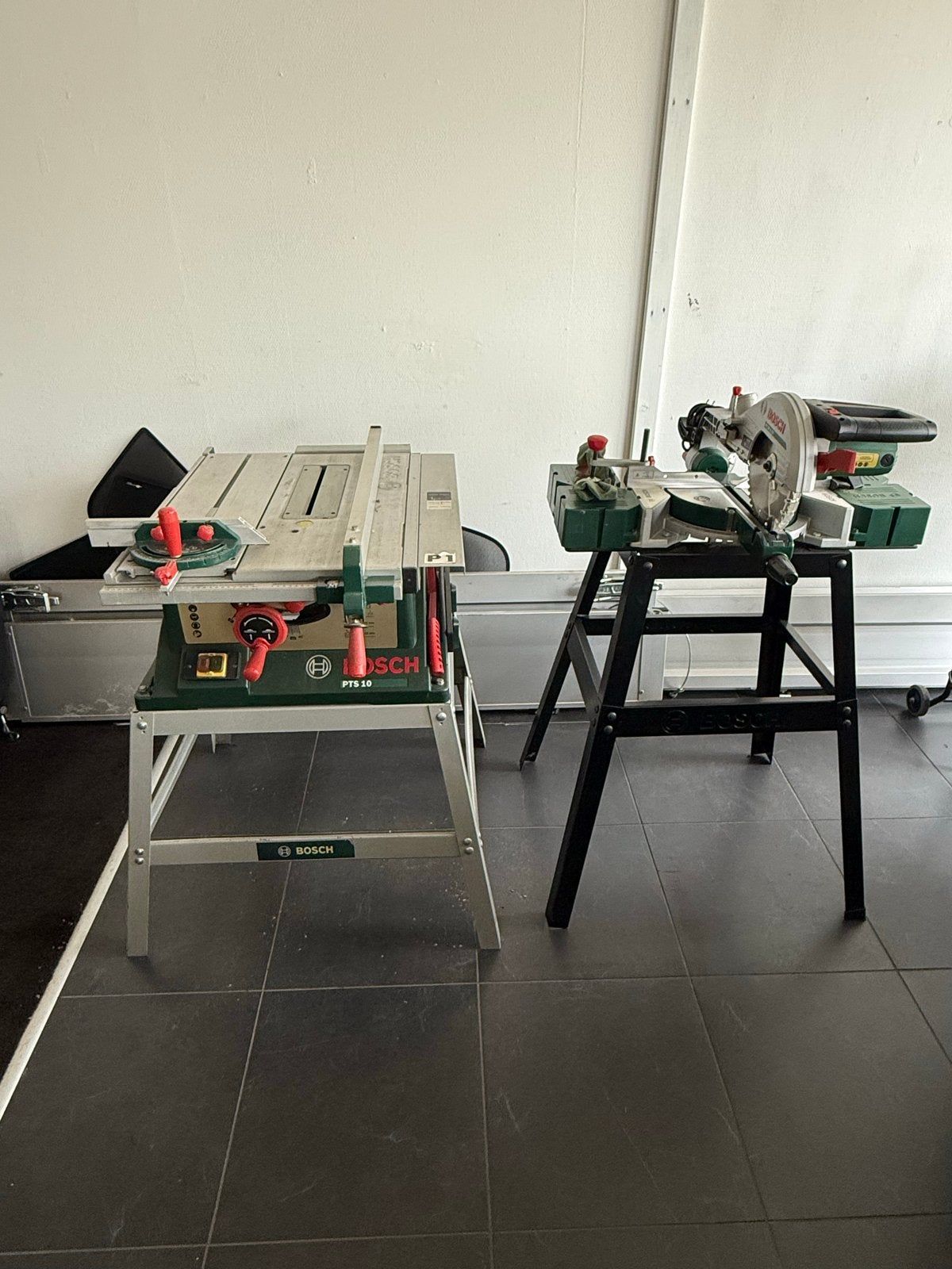 Bosch PTS 10 Tafelzaag en Bosch PCM 8 ST Afkortzaag, Ophalen, Gebruikt, 70 mm of meer, Afkortzaag