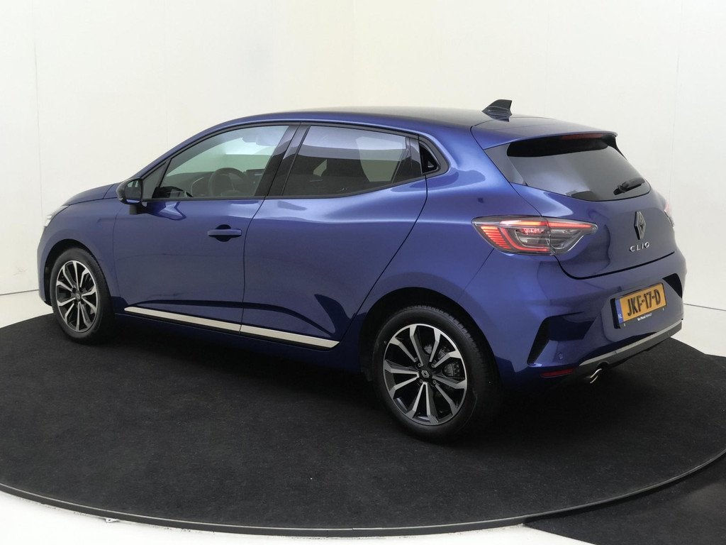 Renault Clio 1.0 TCe 90 GPF techno | Navi | Camera | Airco |, Gebruikt, Euro 6, Blauw, Leder en Stof