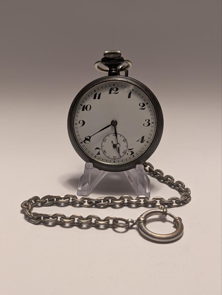 Antiek Paradox zakhorloge met ketting, Ophalen of Verzenden, Overige materialen, Overige typen