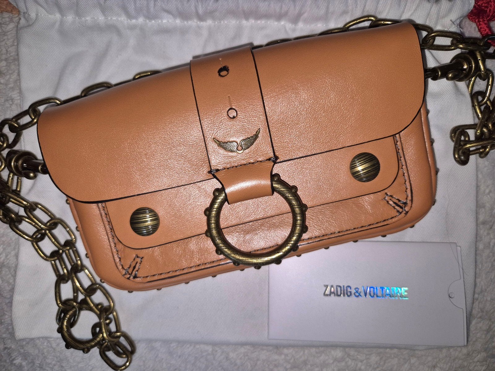 Nieuwe Cognackleurige Kate Wallet Zadig&Voltaire, Ophalen of Verzenden, Nieuw, Bruin, Schoudertasje