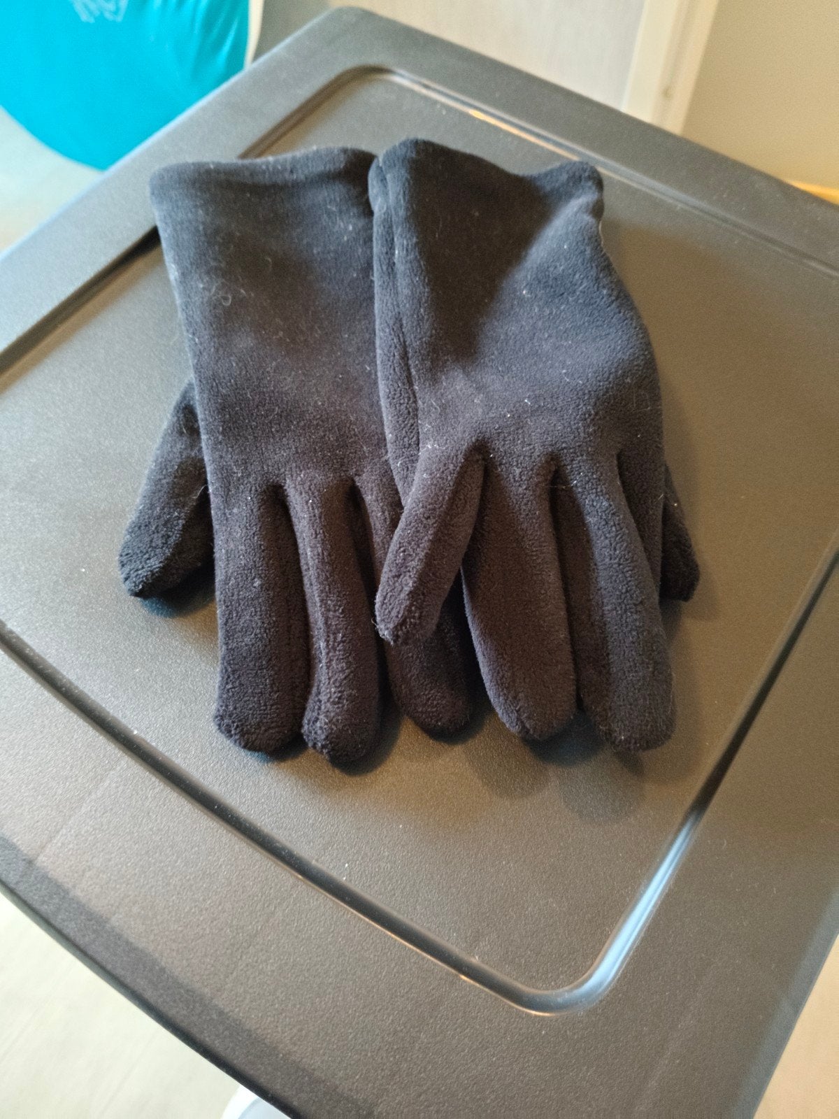 zwarte handschoenen, Ophalen of Verzenden, Zo goed als nieuw, Maat 38/40 (M), Handschoenen