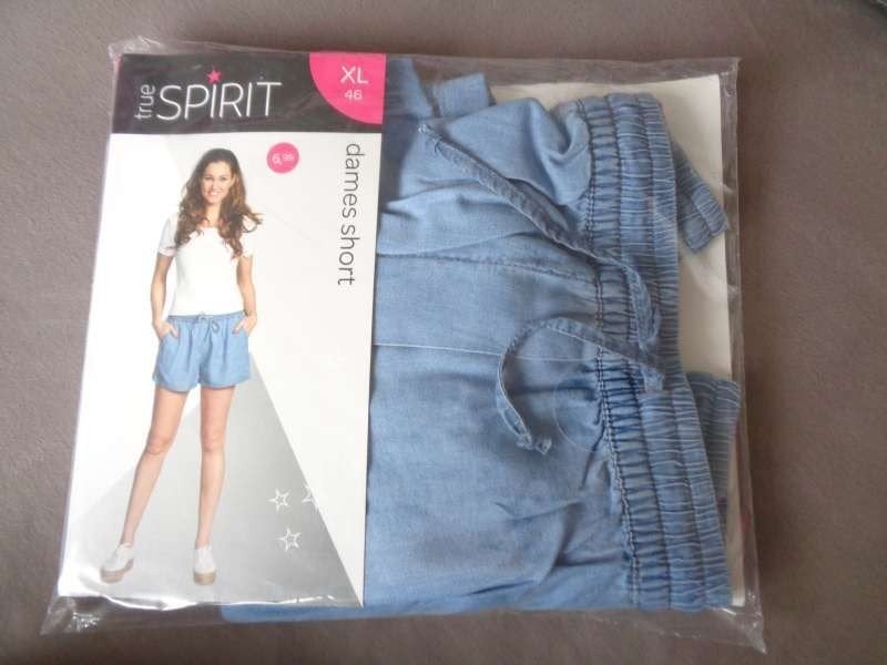 NIEUW Korte broek dames short maat XL 46 True Spirit, Kort, Blauw, Maat 46/48 (XL) of groter, Nieuw