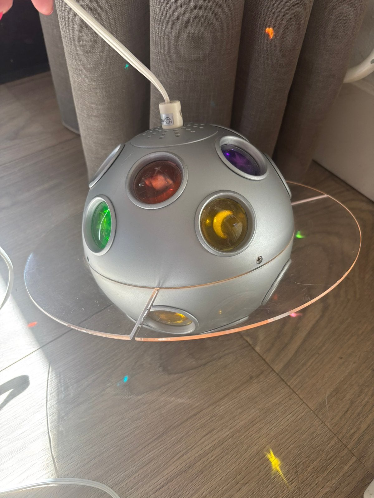 Ikea blimp heelal projectie lamp vintage space-age, Ophalen of Verzenden, Gebruikt, Kunststof, Vintage Space Age