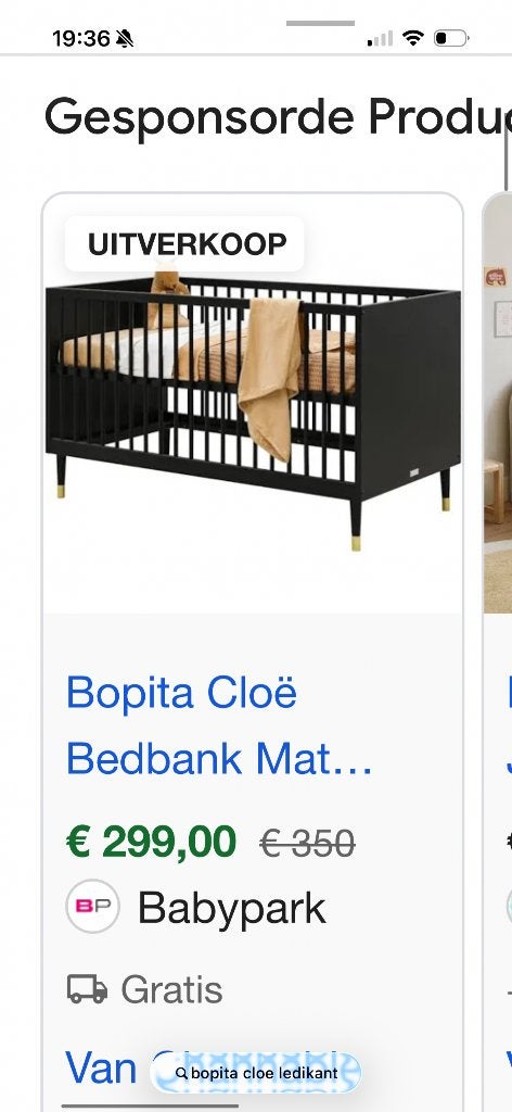 Bopita Cloë ledikant gebruikt, Ophalen, Gebruikt, Ledikant