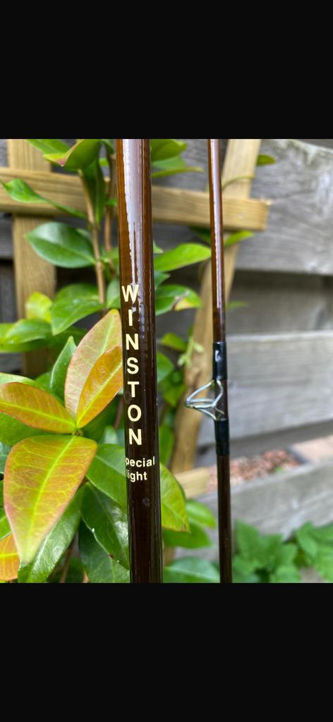 Jan Schreiner Winston Special light bruin grafiet unsanded, Watersport en Boten, Hengelsport | Algemeen, Zo goed als nieuw, Werphengel