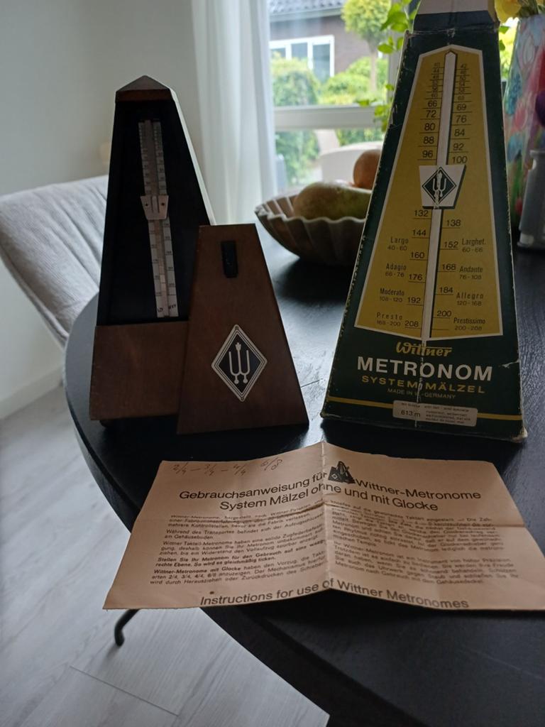 Vintage Wittner Metronoom met originele doos, Ophalen of Verzenden, Zo goed als nieuw