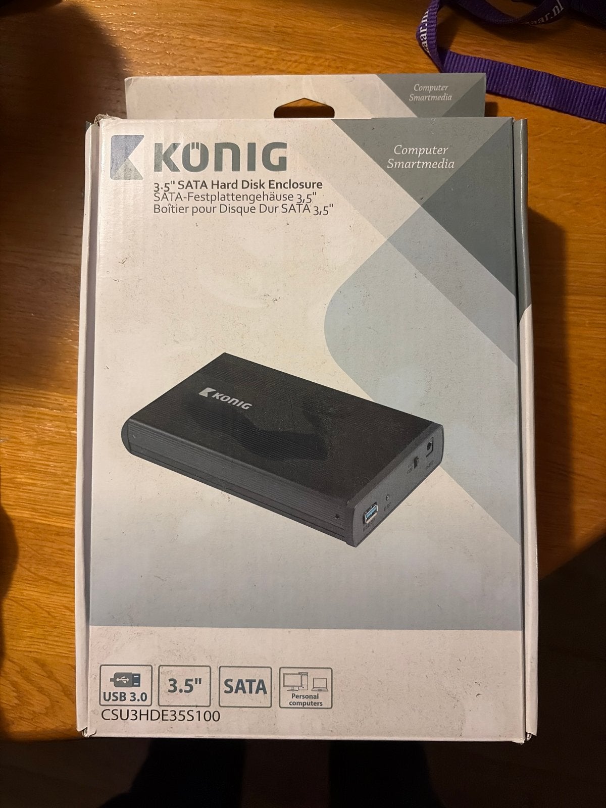 König 3.5" SATA Hard Disk Enclosure USB 3.0, Computers en Software, Server, Nieuw, Ophalen of Verzenden, Extern