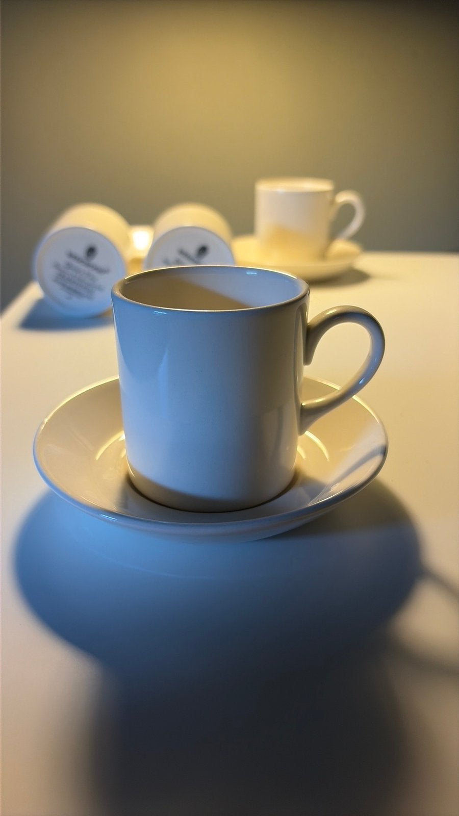 Wedgwood Traditional Plain Espresso Kopjes met Schoteltjes, Ophalen of Verzenden