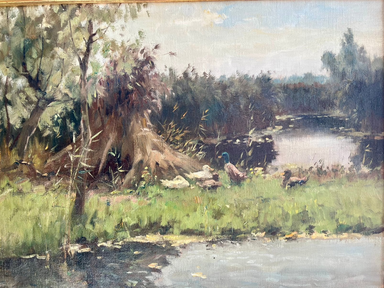 Schilderij olieverf op doek A J Zwart (Arie) Nieuwkoop, Ophalen of Verzenden