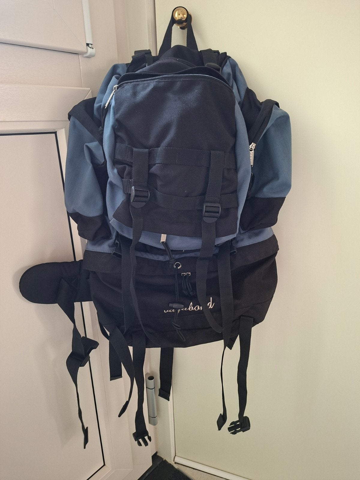 Perry Sport Vagabond Trekking Rugzak - Blauw/Zwart, Gebruikt, 25 tot 40 cm, Ophalen of Verzenden, Trekking
