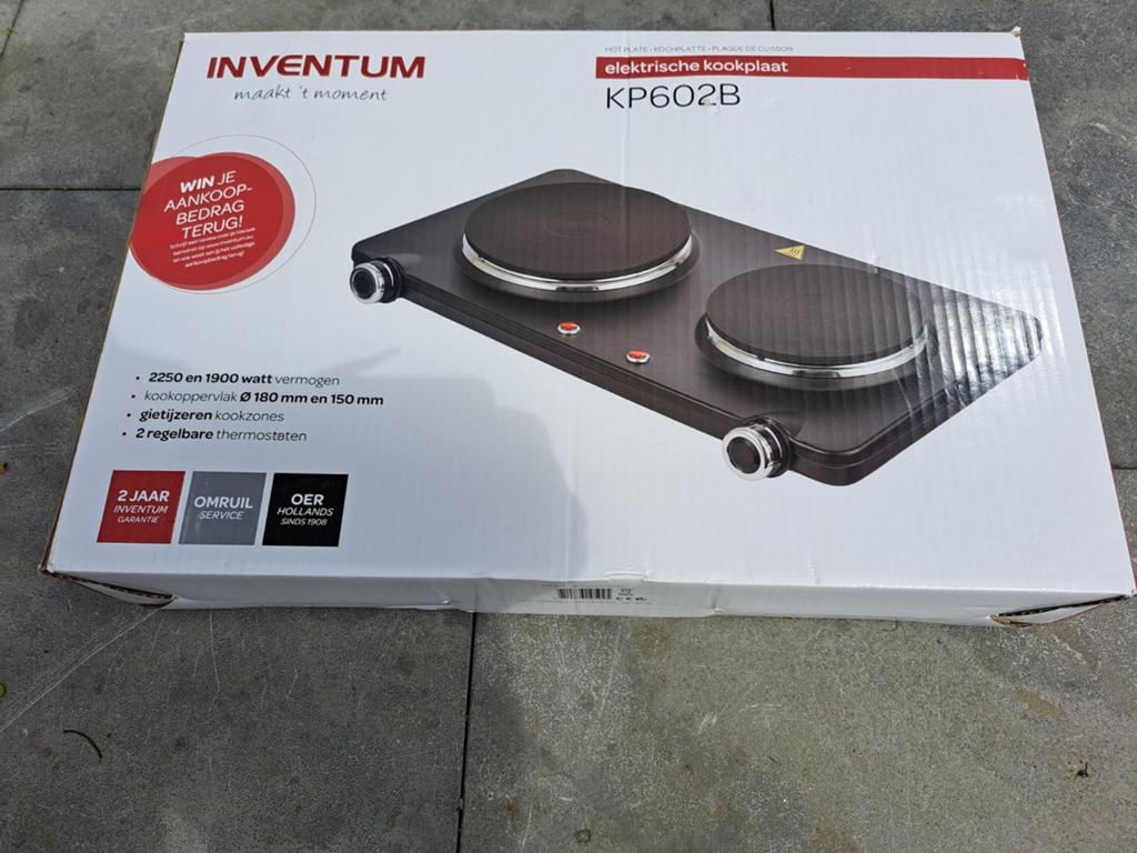 Inventum tweepits elektrische kookplaat, 3 kookzones of minder, Ophalen of Verzenden, Zo goed als nieuw, Vrijstaand