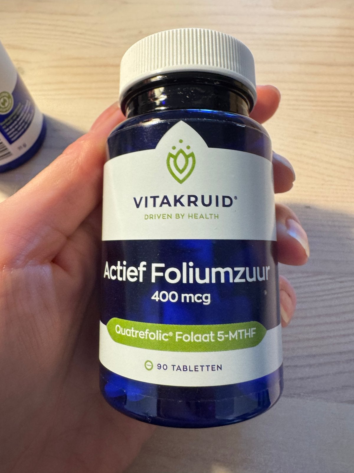 2x Vitakruid Actief Foliumzuur 400 mcg - 90 tabletten, Ophalen of Verzenden, Nieuw, Poeder of Drank