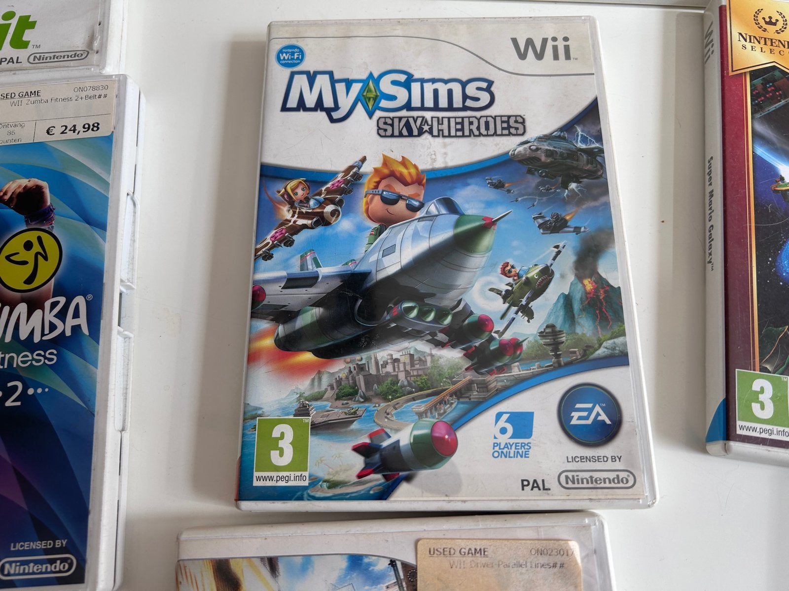 Wii Console met games, stuur en Balance Board, Ophalen of Verzenden, Gebruikt, Met 1 controller, Met games