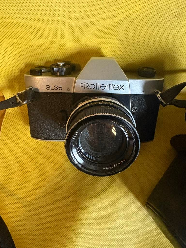 Rolleiflex SL-35 +Planar 1.8/50 +Panagor 135mm f/2.8+adapter, Ophalen of Verzenden, Gebruikt, Spiegelreflex, Overige Merken