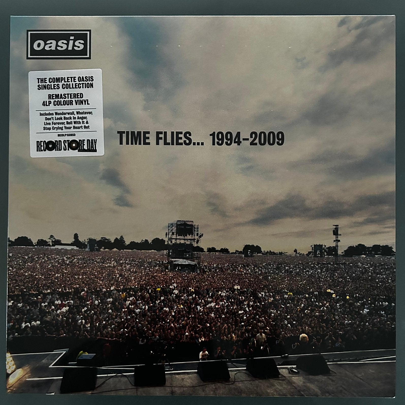 Oasis - Time Flies… 1994-2009, 4 LP Colored Vinyl, RSD 2025, Boxset, Ophalen of Verzenden, 12 inch, Nieuw in verpakking