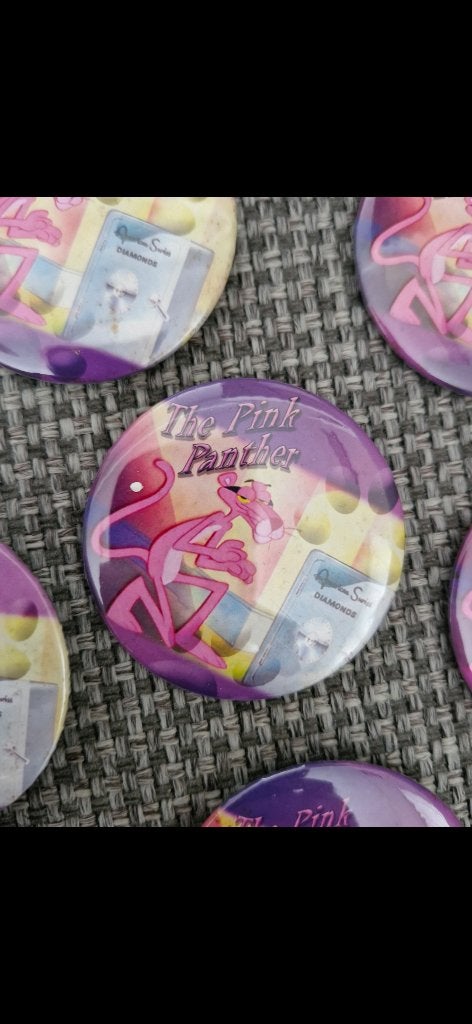 The pink panther panter vintage button buttons pin speldje, Verzamelen, Figuurtje, Nieuw, Ophalen of Verzenden, Button