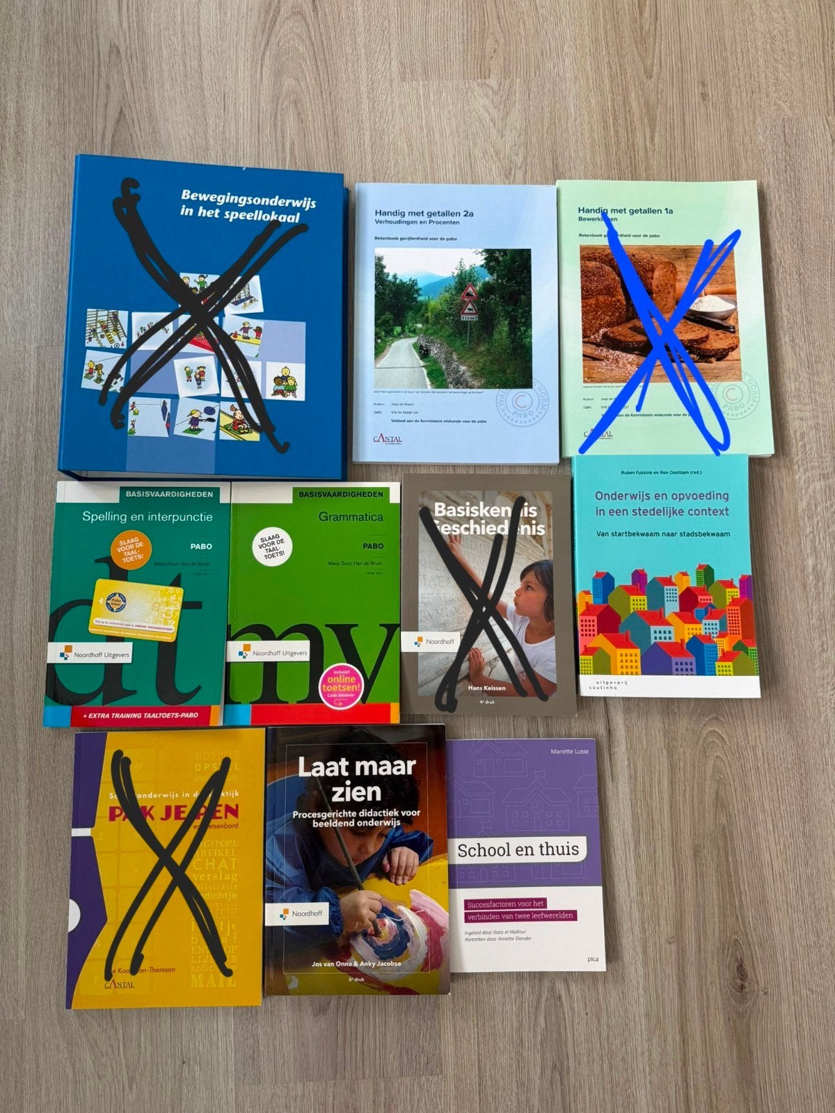 Pabo boeken: Bewegingsonderwijs, Geschiedenis, Taal, Rekenen, Ophalen of Verzenden, Zo goed als nieuw, Overige niveaus, Overige vakken