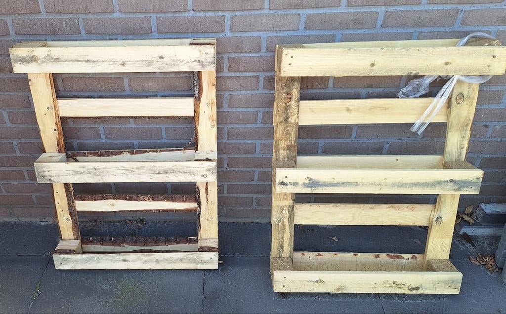 Houten pallets (2 stuks), Tuin en Terras, Haardhout, Minder dan 3 m³, Ophalen