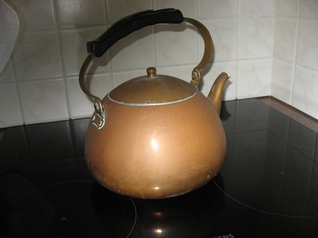 oude koperen waterketel, Antiek en Kunst, Ophalen, Koper