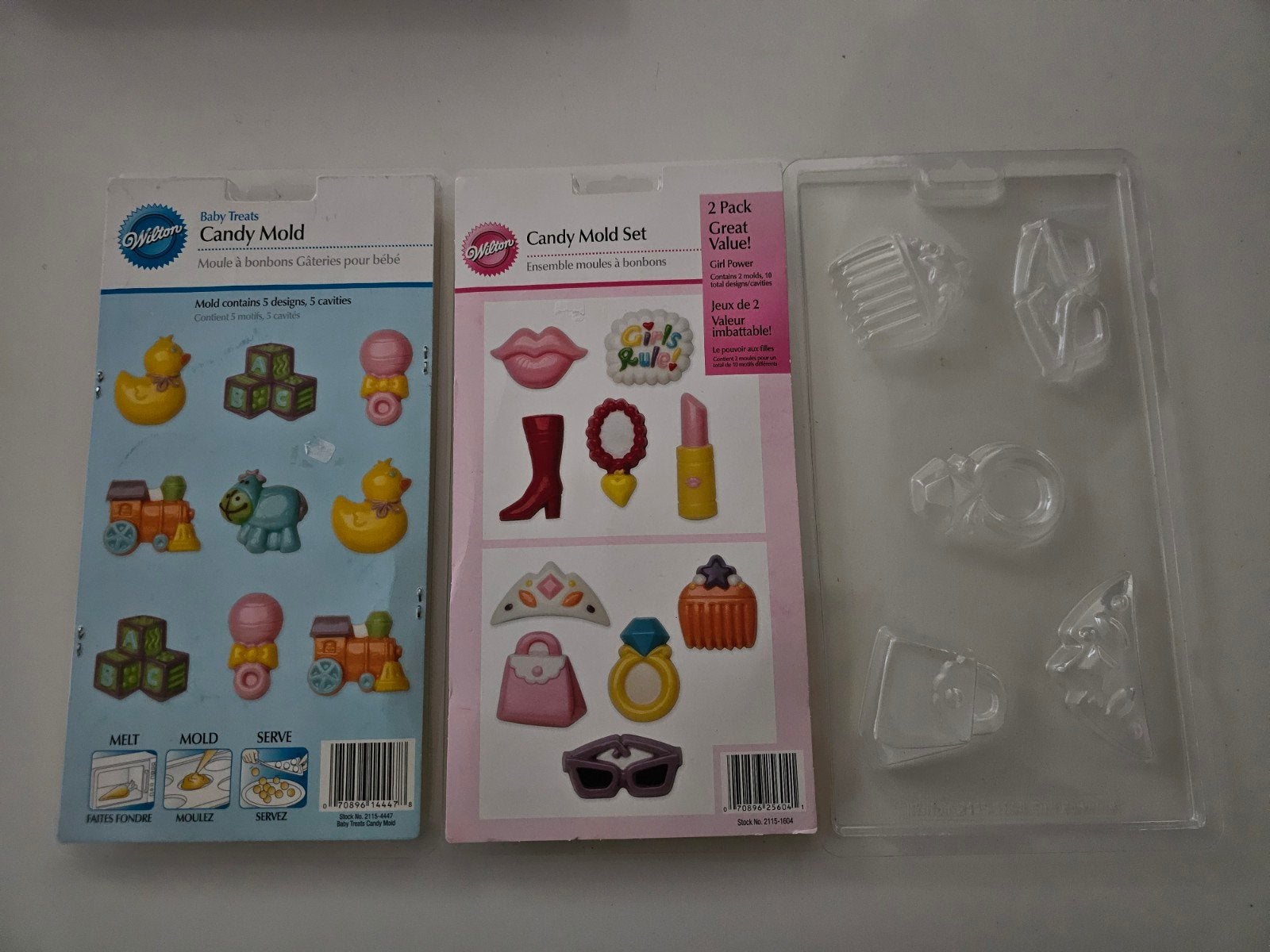 Nieuwe Wilton Candy Mold Set - Baby Treats & Girl Power, Ophalen, Nieuw, Taarten of Cupcakes, Bakvorm