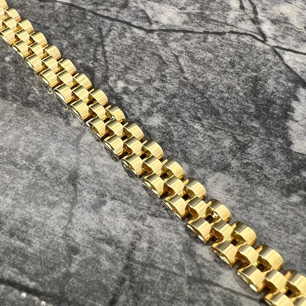 14k gouden armband prachtig schakel italy, Ophalen of Verzenden, Zo goed als nieuw, Goud