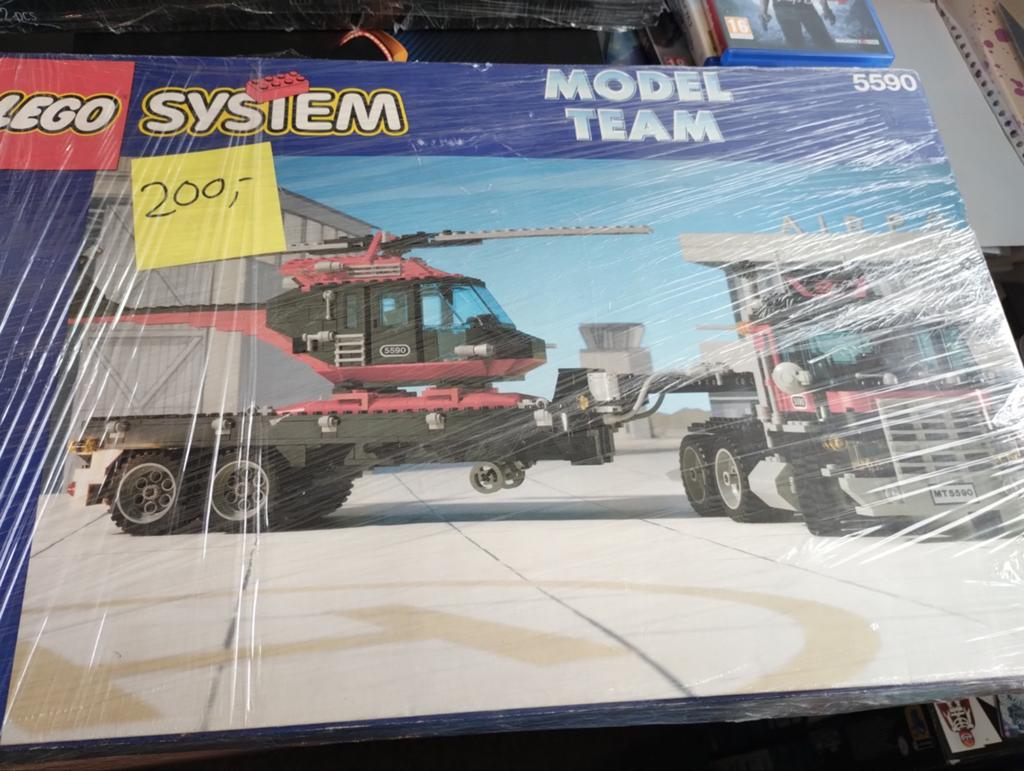 Lego System Model Team 5590 Vrachtwagen met Helikopter, Compleet, Overige thema's, Lego, Ophalen of Verzenden