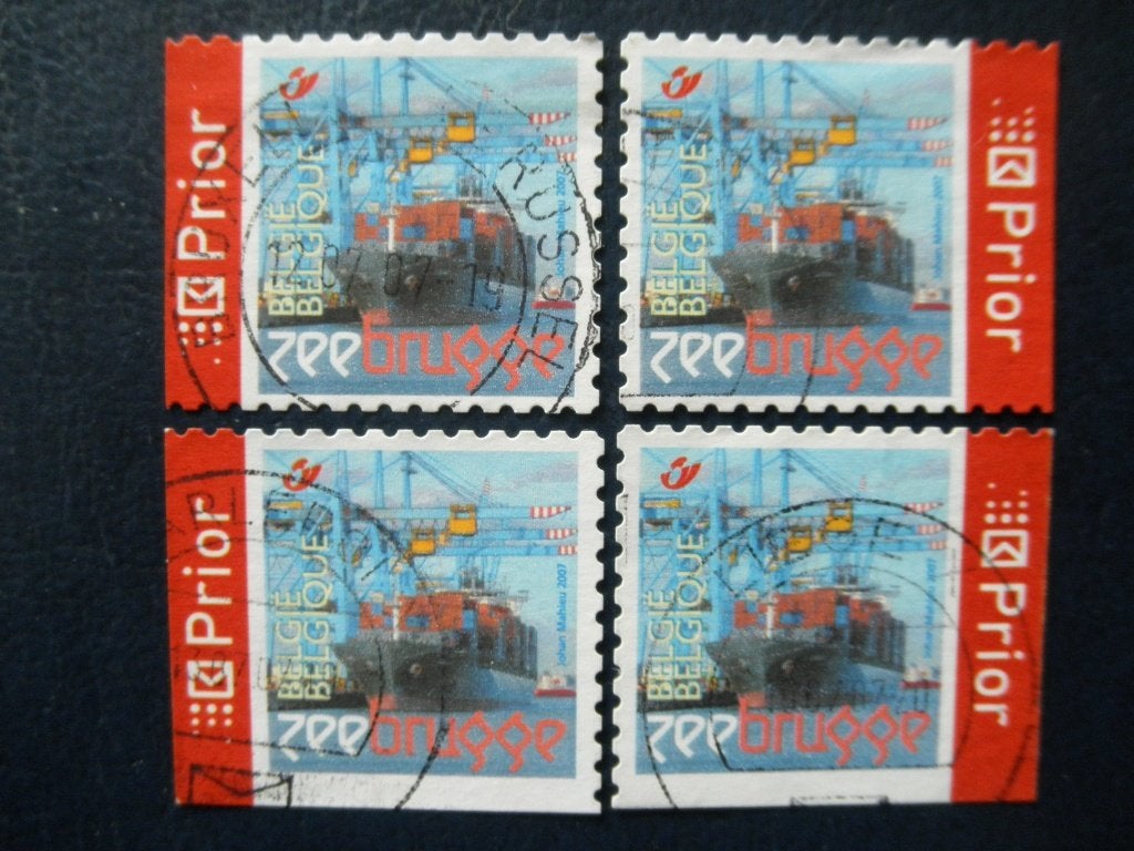 Postzegels België 2007 Zeebrugge schepen - cw. 4,00 (1)., Ophalen of Verzenden, Gestempeld, Scheepvaart