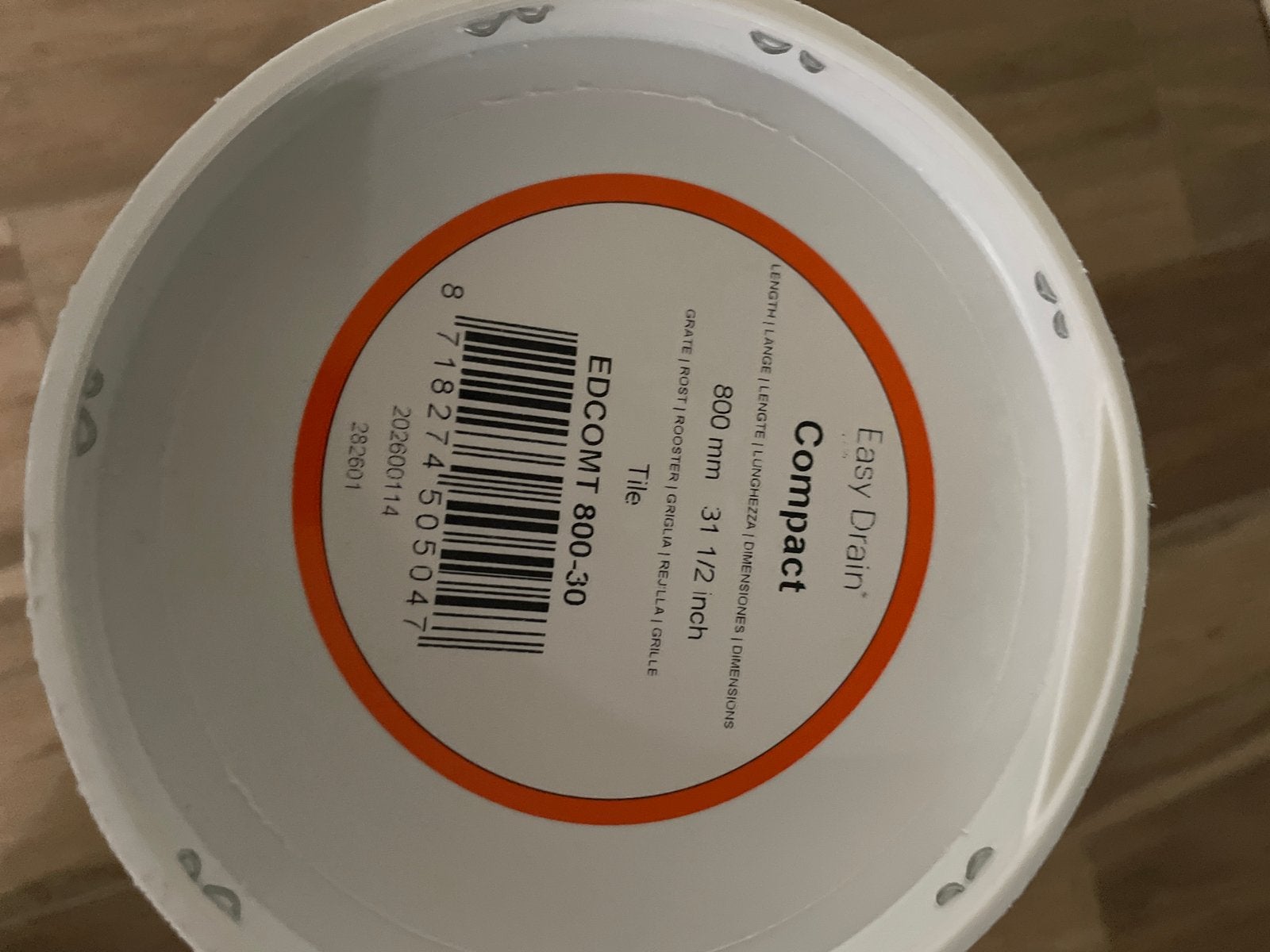 EasyDrain Compact Tile Douchegoot 800 mm, Ophalen of Verzenden, Nieuw, Douche