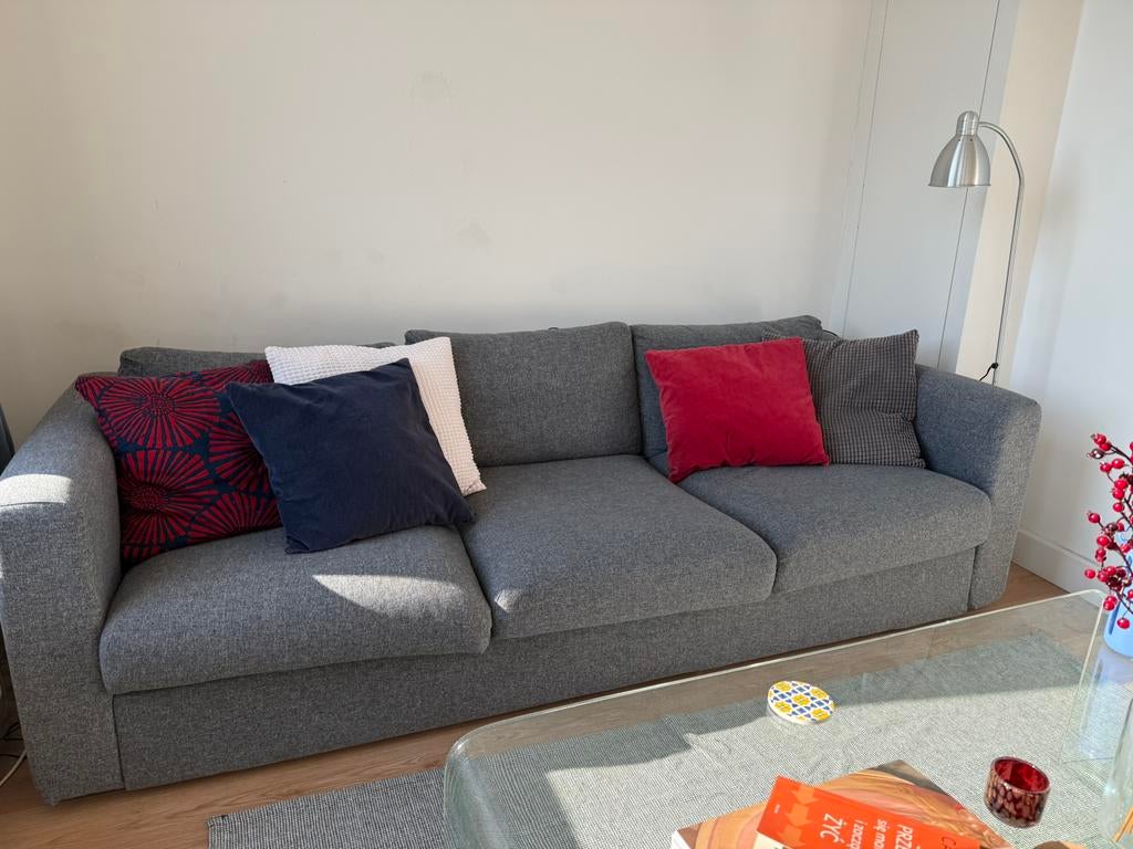 IKEA VIMLE 3-Seat Sofa – Grey, Huis en Inrichting, Ophalen, Overige materialen, Gebruikt, Driepersoons