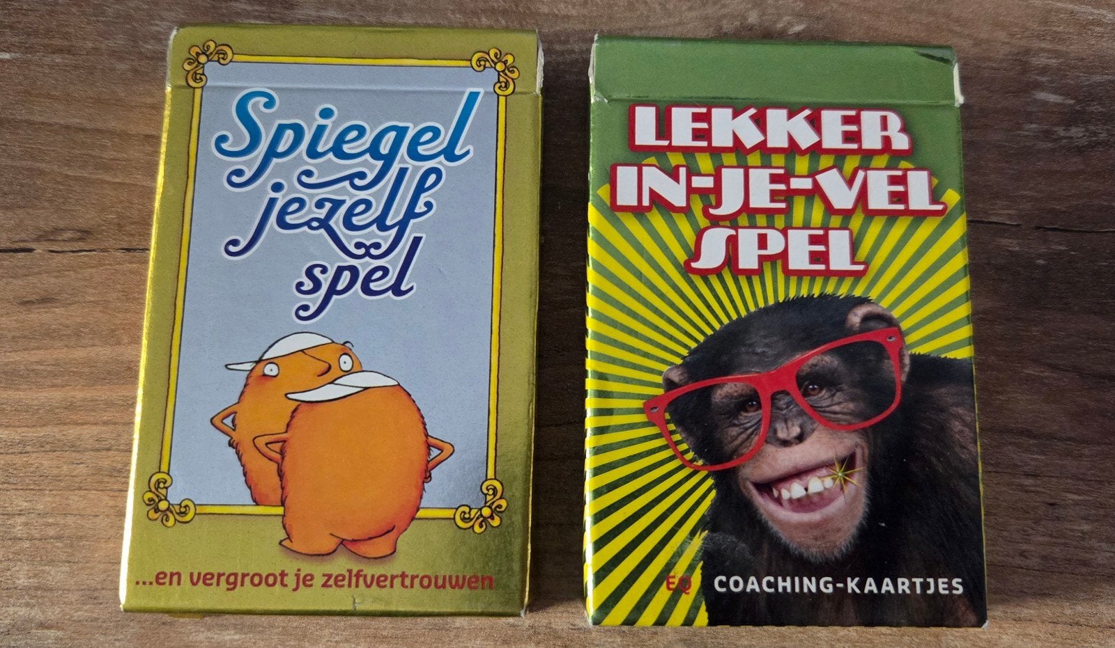 Spiegel Jezelf Spel & Lekker In Je Vel Spel, Een of twee spelers, Ophalen of Verzenden, Zo goed als nieuw, Spiegel Jezelf Spel / Lekker In Je Vel Spel