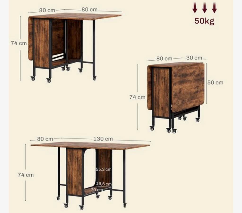 Eettafel inklapbaar, Tuin en Terras, Overkappingen, Ophalen, Zo goed als nieuw