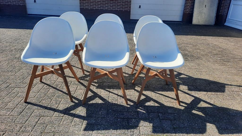 6 stuks Ikea FANBYN stoelen zgan, Ophalen, Zo goed als nieuw, Wit