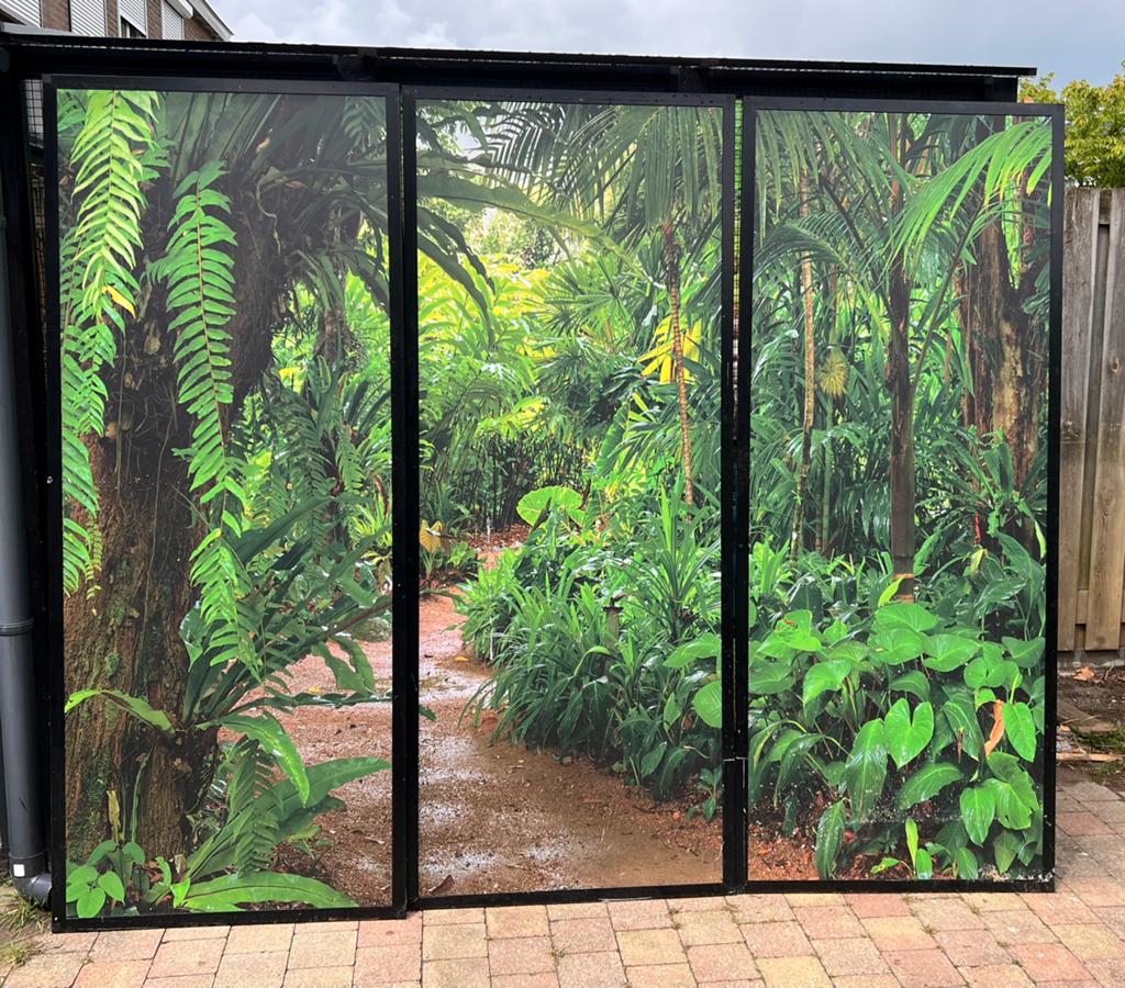 Voliere panelen, Dieren en Toebehoren, Vogels | Hokken en Kooien, Ophalen, Zo goed als nieuw, Aluminium, Volière