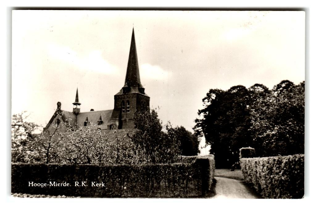 Hooge-Mierde, R.K. Kerk, Verzamelen, Ansichtkaarten | Nederland, Verzenden, 1960 tot 1980, Gelopen, Noord-Brabant