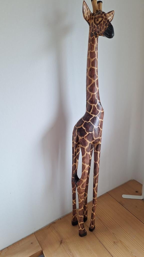 Giraffe van hout, Verzamelen, Dierenverzamelingen, Ophalen, Beeldje of Figuurtje