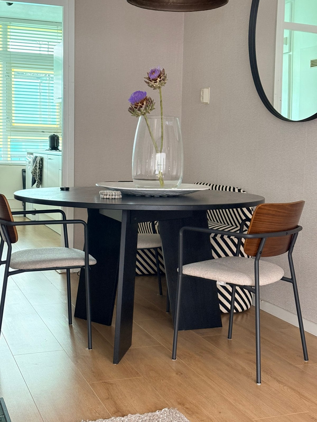 Eettafel Fries Rond Woood, Ophalen, Zo goed als nieuw, Rond, 100 tot 150 cm