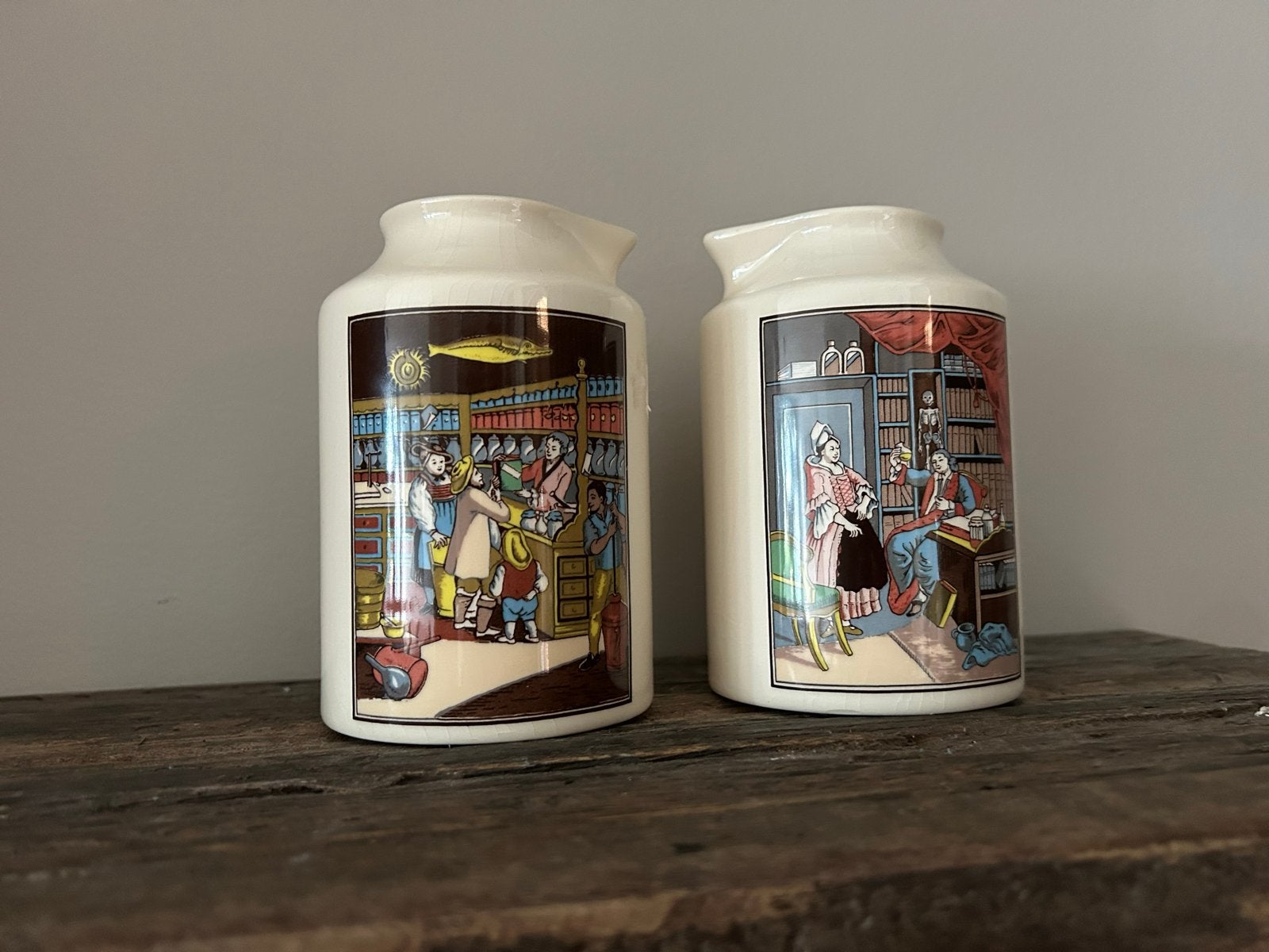 Vintage InterPharm UNICUM Nr. 81 Flora Keramiek Kruiken, Ophalen of Verzenden