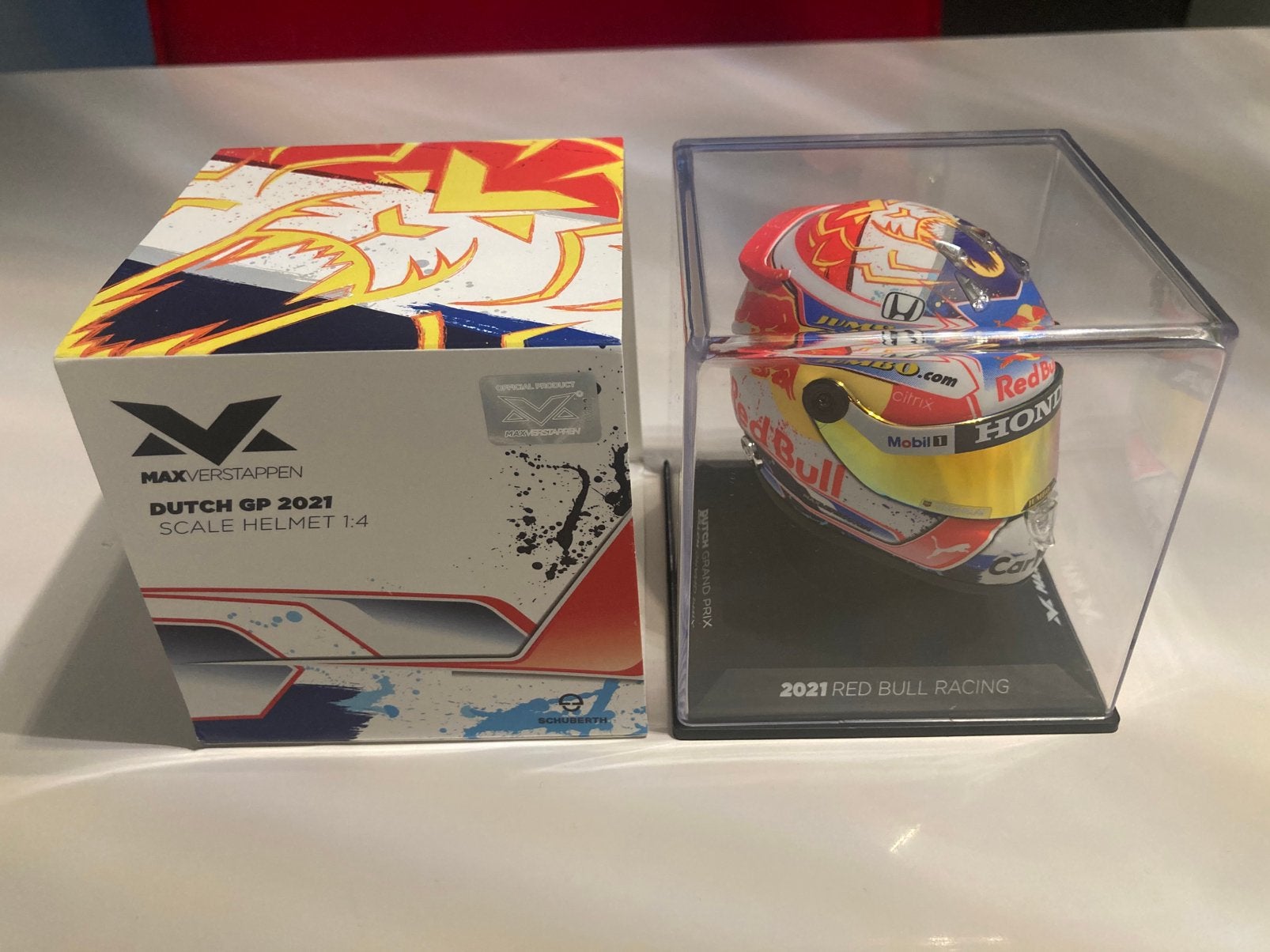 Max Verstappen helm 1/4 dutch gp 2021, Ophalen of Verzenden, Nieuw, Formule 1
