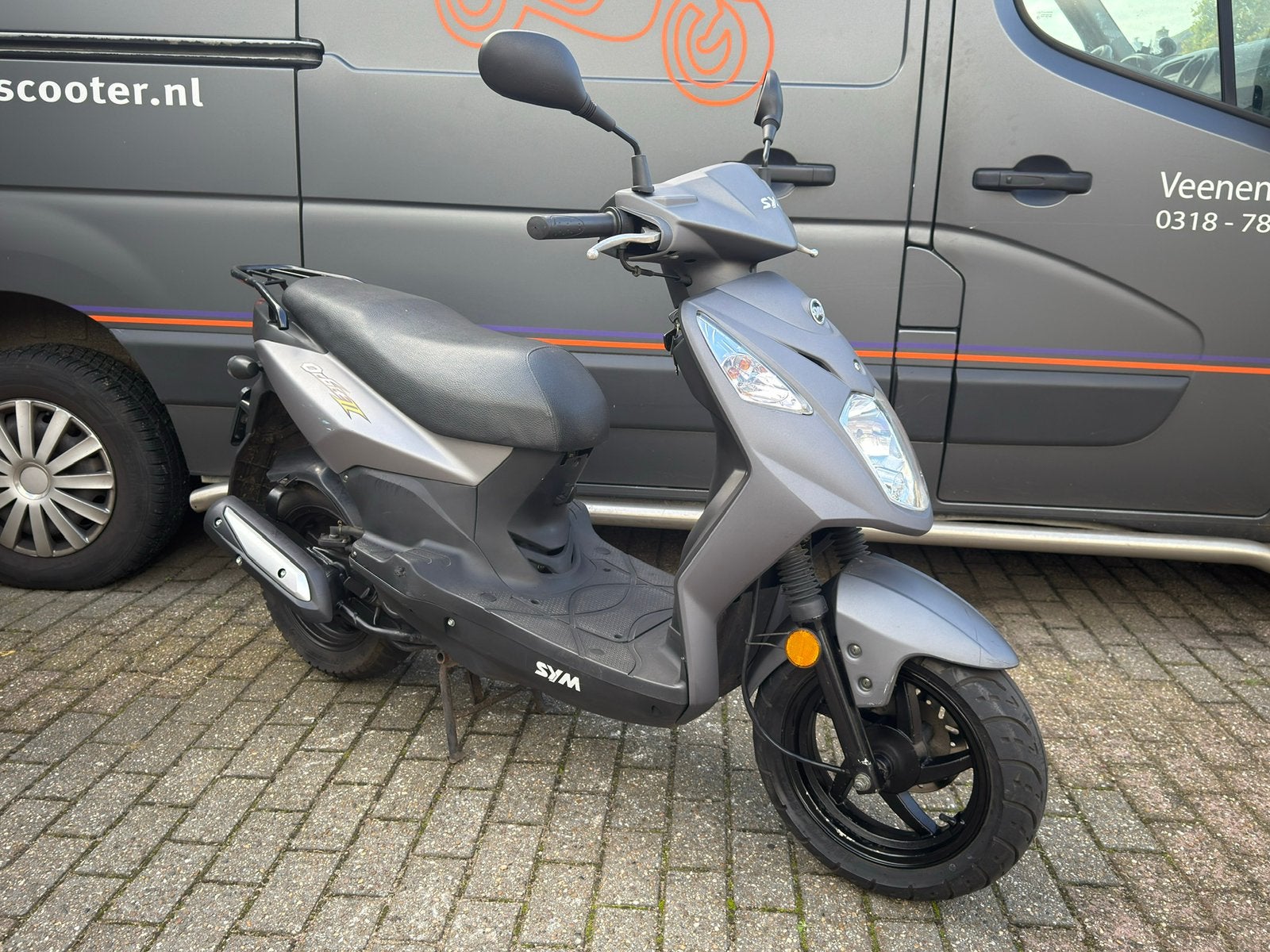 Sym Orbit 2 Grijs-25KM|Eerste eigenaar|11634km|Snorscooter, Fietsen en Brommers, Ophalen, Gebruikt, Benzine, 50 cc