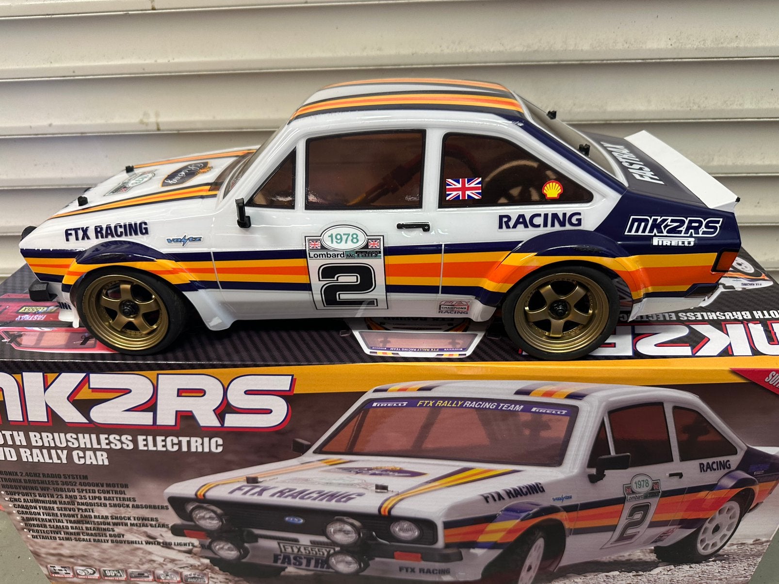 FTX Tamiya 1/10 Ford Escort MK2 RS  RC Rally  compl set rtr, Hobby en Vrije tijd, Auto, Groter dan 1:32, Ophalen of Verzenden