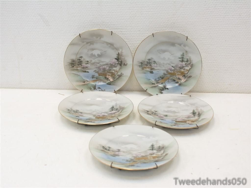 5 Chinese wandbordjes 90461, Antiek en Kunst, Ophalen of Verzenden