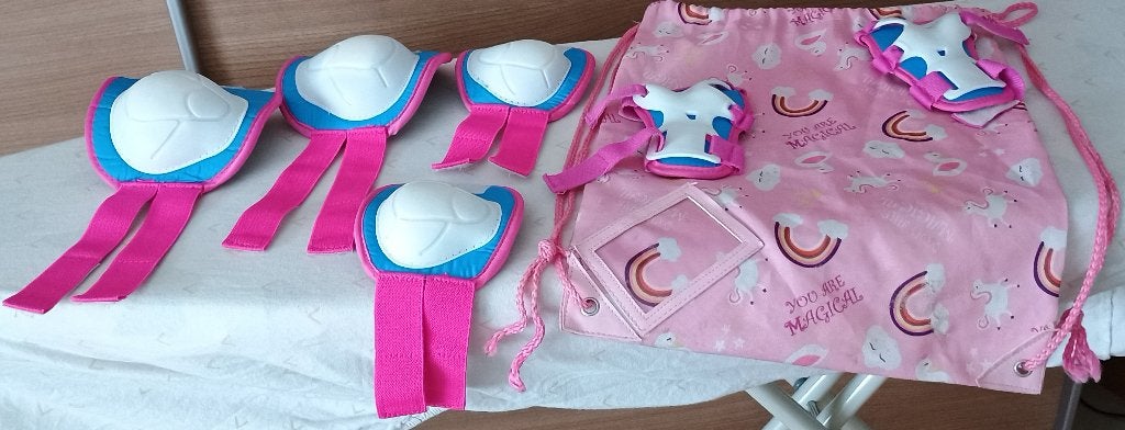 Skate beschermset meisjes met rugzak, Ophalen of Verzenden, Gebruikt, Dames, Bescherming