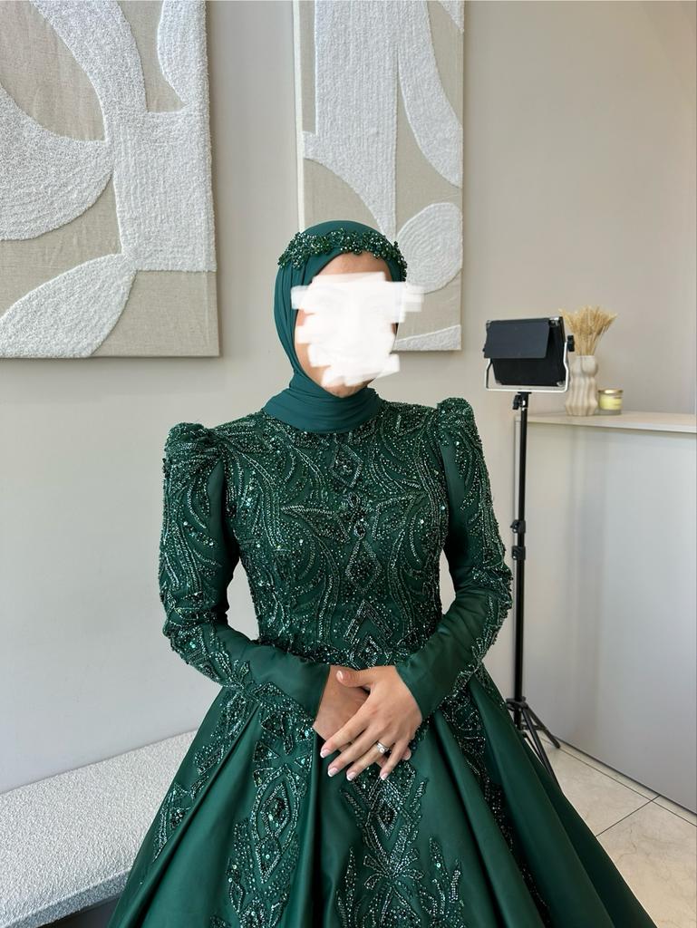 Groene Henna Jurk, Kleding | Dames, Trouwkleding en Trouwaccessoires, Ophalen of Verzenden, Zo goed als nieuw, Groen, Trouwjurk
