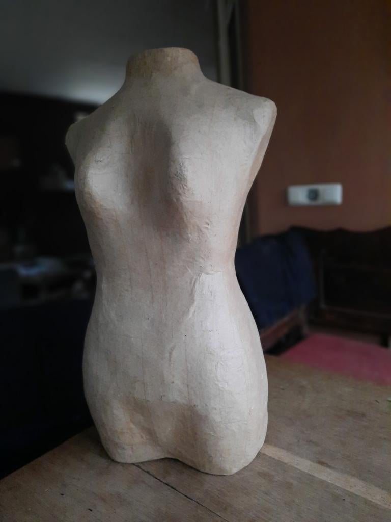 Paspop buste van papier-maché, Antiek en Kunst, Ophalen of Verzenden