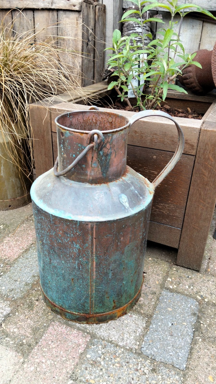 Brocante melkkan melkbus, Ophalen